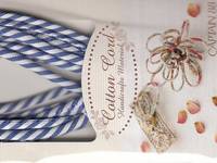 Baumwollkordel Streifen blau Baumwollkordel Streifen blau