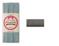 Schrägband uni grau (Cord) 15mm Schrägband uni grau (Cord) 15mm