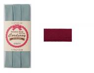 Schrägband uni dunkelrot (Cord) 15mm Schrägband uni dunkelrot (Cord) 15mm