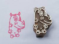 Blockwallah Stempel - Stitched Rhino Blockwallah Stempel - Stitched Rhino