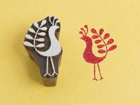 Blockwallah Stempel - Pensive Peahen Blockwallah Stempel - Pensive Peahen