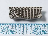 Blockwallah Stempel - Lotus Border Blockwallah Stempel - Lotus Border