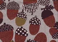 Wachstuch Eicheln beige Wachstuch Eicheln beige