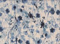 Wachstuch Watercolor Flower blue