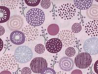 Reststück Wachstuch Winter blooms purple 53x110cm