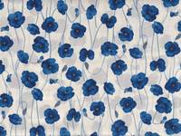 Wachstuch Poppy blau Wachstuch Poppy blau