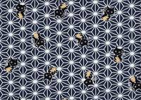 Wachstuch Asanoha Katze dunkelblau Wachstuch Asanoha Katze dunkelblau