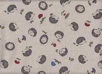 Wachstuch Igel & Pilze natur Wachstuch Igel & Pilze natur