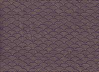 Wachstuch Seigaiha lila gold Wachstuch Seigaiha lila gold