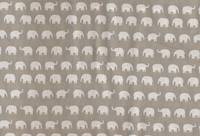 Wachstuch Elefanten klein weiß auf grau Wachstuch Elefanten klein weiß auf grau