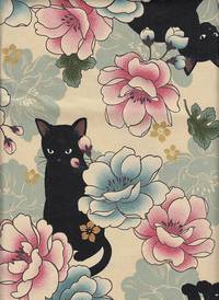 Wachstuch Katzen & Blumen weiß Wachstuch Katzen & Blumen weiß