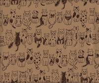 Wachstuch Katzen sepia Wachstuch Katzen sepia