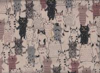 Wachstuch Miyako cat braun Wachstuch Miyako cat braun