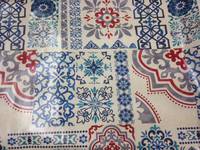 Wachstuch Tile Harmony 3 blau Wachstuch Tile Harmony 3 blau