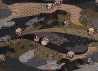 Wachstuch Eulen ocker Wachstuch Eulen ocker