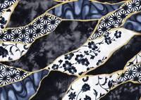 Wachstuch Kintsugi Story schwarz Wachstuch Kintsugi Story schwarz