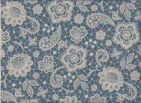 Wachstuch Lace Flower smoke blue Wachstuch Lace Flower smoke blue