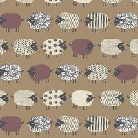 Wachstuch Schafe hellbraun Wachstuch Schafe hellbraun