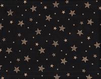 Wachstuch Sterne schwarz gold Wachstuch Sterne schwarz gold