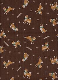 Wachstuch Shiba braun Wachstuch Shiba braun