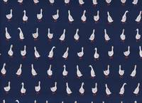 Wachstuch Gänse navy Wachstuch Gänse navy