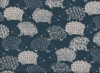 Wachstuch Igel groß blau Wachstuch Igel groß blau