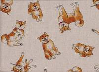 Wachstuch Shiba Inu natur Wachstuch Shiba Inu natur