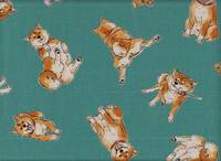 Wachstuch Shiba Inu türkis Wachstuch Shiba Inu türkis