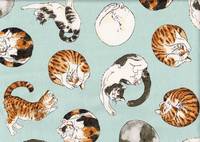 Wachstuch Resting Cats mint Wachstuch Resting Cats mint