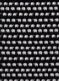 Wachstuch Elefanten klein weiß auf dunkelblau Wachstuch Elefanten klein weiß auf dunkelblau