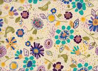 Wachstuch Blumen & Vogel Wachstuch Blumen & Vogel