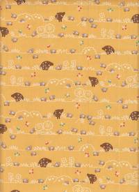 Wachstuch Wildschweine gelb Wachstuch Wildschweine gelb