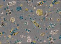 Wachstuch Spacekids grau Wachstuch Spacekids grau