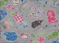 Wachstuch Mäuse grau Wachstuch Mäuse grau