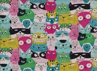 Wachstuch Tume - Katzen blau Wachstuch Tume - Katzen blau