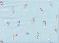 Wachstuch Hase & Ballon hellblau Wachstuch Hase & Ballon hellblau