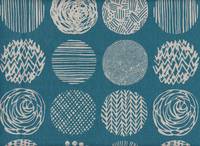 Wachstuch Circle pattern blue Wachstuch Circle pattern blue