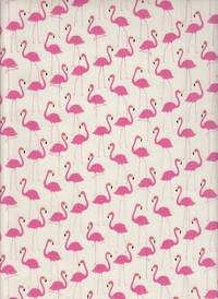 Wachstuch Flamingo weiß