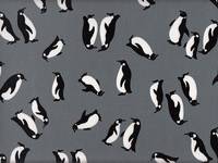 Wachstuch Pinguin grau