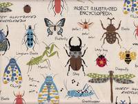 Wachstuch Insect Encyclopedia natur