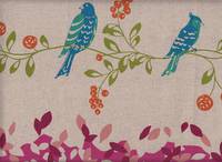 Wachstuch Echino Birdsong pink Wachstuch Echino Birdsong pink