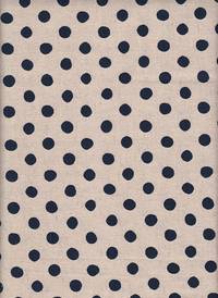 Wachstuch Punkte natur navy Wachstuch Punkte natur navy