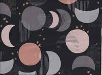Wachstuch Moon & Star black Wachstuch Moon & Star black