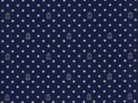 Wachstuch Punkte und Papagei blau Wachstuch Punkte und Papagei blau