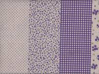 Wachstuch Patch & Punkte lila Doubleface Wachstuch Patch & Punkte lila Doubleface