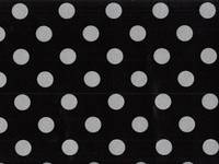 Wachstuch Punkte schwarz silber Wachstuch Punkte schwarz silber