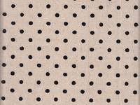 Wachstuch Dots natur schwarz Wachstuch Dots natur schwarz