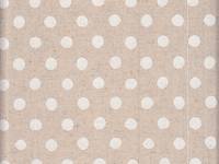 Wachstuch Punkte natur weiß Wachstuch Punkte natur weiß