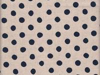 Wachstuch Punkte natur navy Wachstuch Punkte natur navy