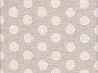 Wachstuch Natural dots white Wachstuch Natural dots white